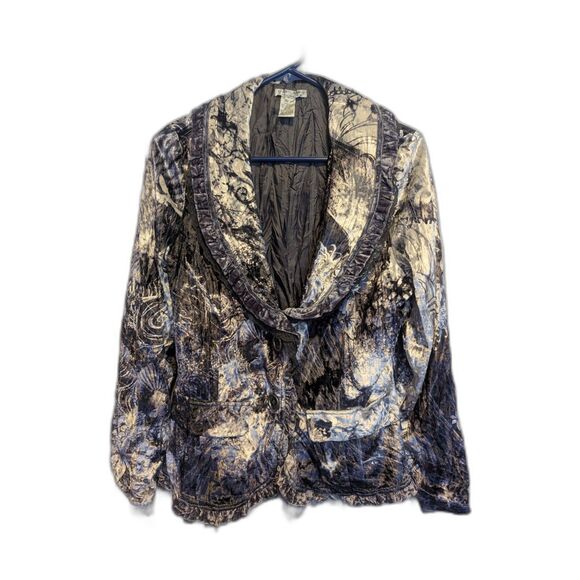 Alberto Makali Velvet Cardigan Jacket Sz L Womens Victorian Goth Bridgerton Fall - Picture 1 of 4